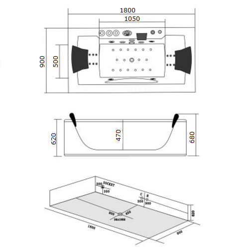 Гідроаеромасажна ванна IRIS TLP-658