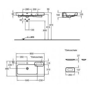 Раковина Keramag iCon-90 124190