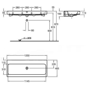 Раковина Keramag iCon-120 124025