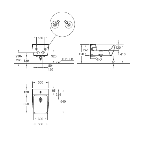 Подвесное биде Keramag Xeno-2 237050-600