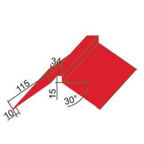 Планка конька для металлочерепицы К-1 Полиэстер матовый