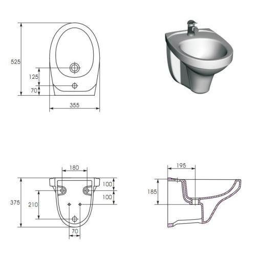 Cersanit Delfi Біде навісне