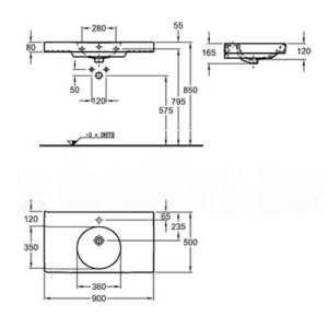 Раковина Keramag Presiosa II 123290 Раковина Keramag Presiosa II 123290