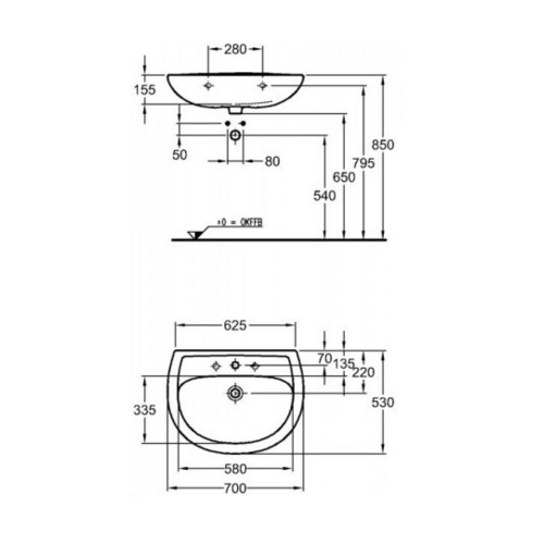 Раковина Keramag Renova Nr. 1 223070 Раковина Keramag Renova Nr. 1 223070
