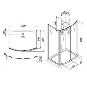 Душова кабіна Aquaform Serengeti 105-610101