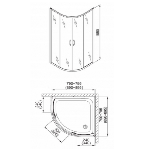Душевая кабина Aquaform Nigra 90 100-092111