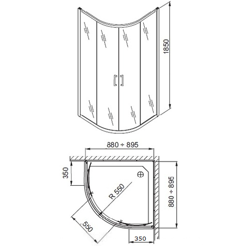 Душова кабіна Aquaform Borneo 90 100-06232