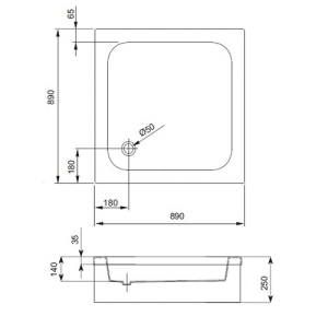 Поддон акриловый Aquaform Standart 201-18502 Поддон акриловый Aquaform Standart 201-18502