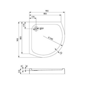 Поддон акриловый Aquaform Rondo 200-05489 Поддон акриловый Aquaform Rondo 200-05489