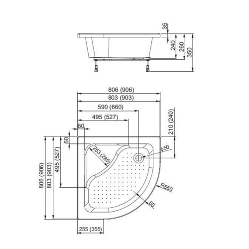 Піддон акриловий Aquaform Plus 200-18607 Піддон акриловий Aquaform Plus 200-18607