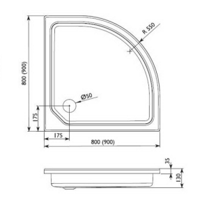 Піддон акриловий Aquaform Plus 200-06948