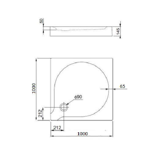 Поддон акриловый Aquaform Delta 201-06912