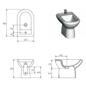 Cersanit Iryda Биде напольное