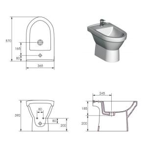 Cersanit Olimpia Біде підлогове