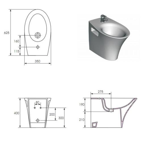 Cersanit Venezia Біде підлогове
