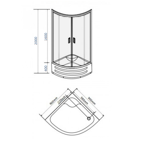 Душевая кабина EGER TISZA MELY 599-187 (90х90) Душевая кабина EGER TISZA MELY 599-187 (90х90)