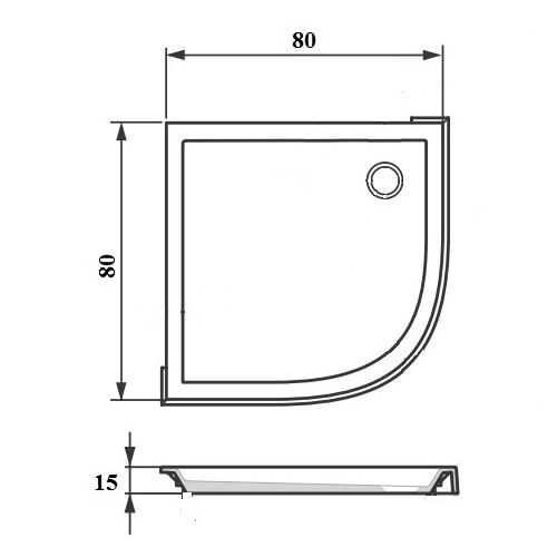 Піддон акриловий EGER TISZA 599-020/2, (80)