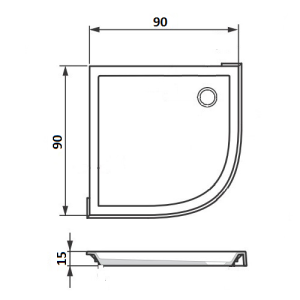 Поддон акриловый EGER TISZA (AMUR) 599-021/2, (90) Поддон акриловый EGER TISZA (AMUR) 599-021/2, (90)