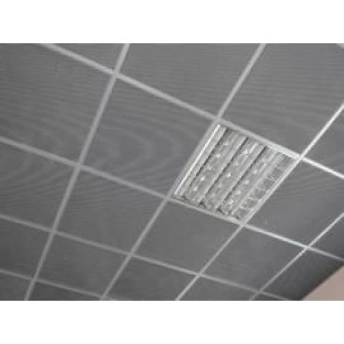 Алюминиевый подвесной потолок 600х600 Металик серый