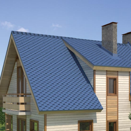 Коньково-карнизна черепиця RUFLEX, синій