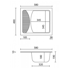 Гранітне миття Granitika Cube Bevel Гранітне миття Granitika Cube Bevel