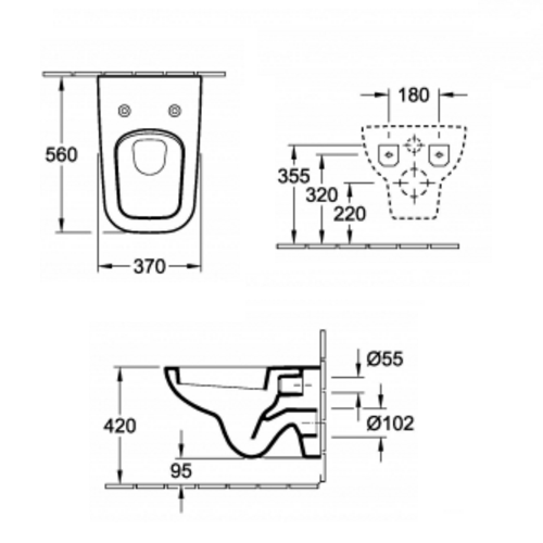 Унітаз підвісний Villeroy & Boch Joyce, (9M52S1)