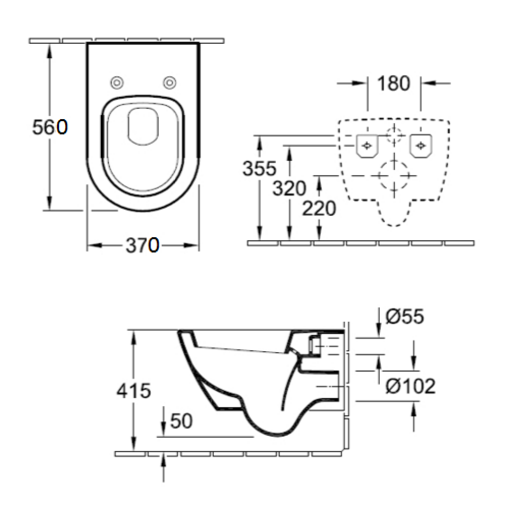 Унитаз подвесной Villeroy & Boch SUBWAY 2.0+9M78S101