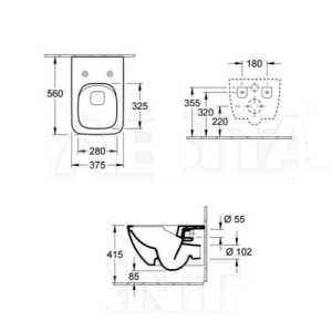 Унітаз підвісний Villeroy & Boch VENTICELLO Унітаз підвісний Villeroy & Boch VENTICELLO