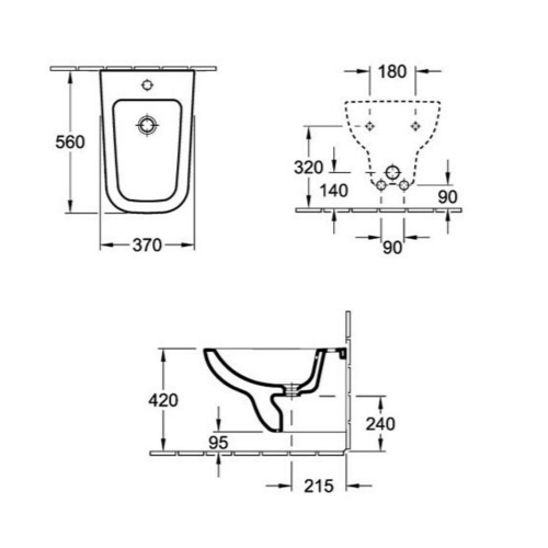 Биде подвесное Villeroy & Boch Joyce