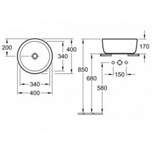 Раковина Villeroy & Boch Architectura 412540