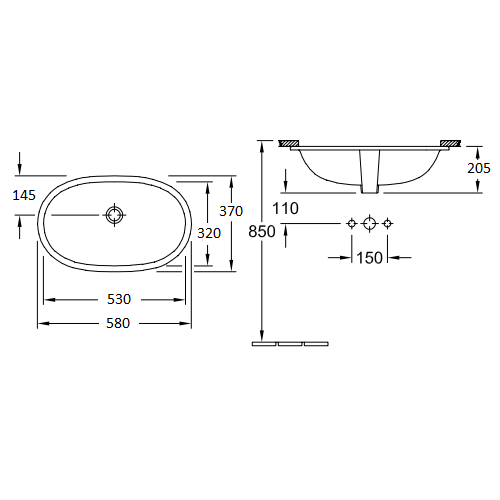 Раковина Villeroy & Boch O. Novo 416250