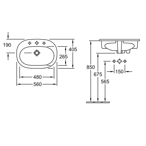 Раковина Villeroy & Boch O. Novo 416156
