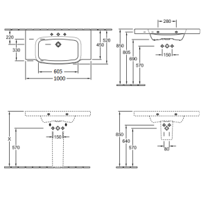 Раковина Villeroy & Boch Sentique 5142A0