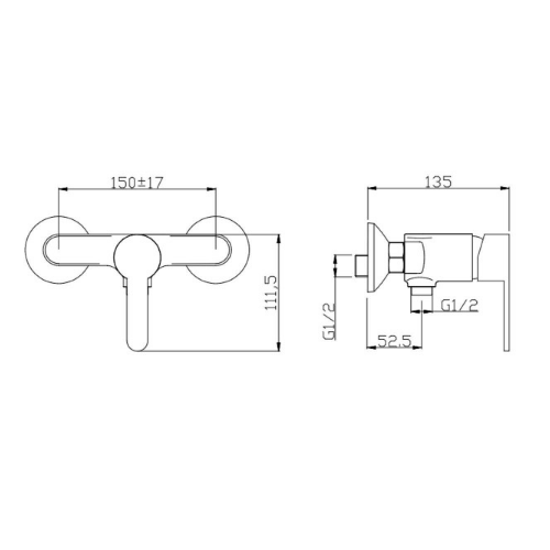 Смеситель для душа Invena Natea BN-76-001