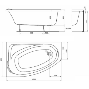 Акрилова ванна KOLO Mystery 150х95 (ліва/права) (сифон у подарунок) Акрилова ванна KOLO Mystery 150х95 (ліва/права) (сифон у подарунок)