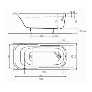 Акрилова ванна KOLO Sensa 150х70 (сифон у подарунок)