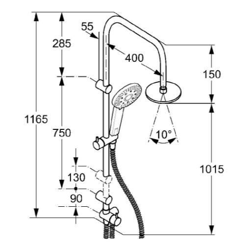 Душова система Kludi Dual Shower System 6609005-00