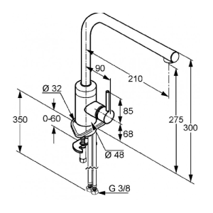 Змішувач для кухні KLUDI L-INE 428140577