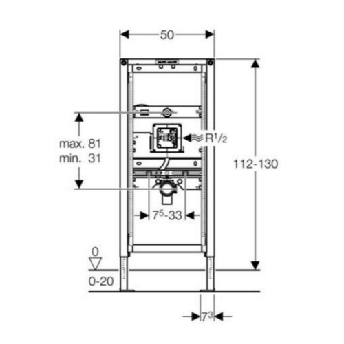 Монтажний елемент для пісуару Geberit 111.616.00.1