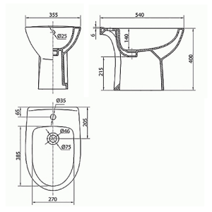 KOLO Freja Біде підлогове KOLO Freja Біде підлогове