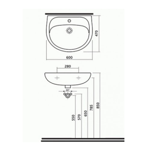 Умивальник KOLO SOLO 60