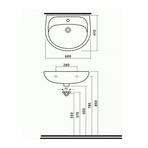 Умивальник KOLO SOLO 60