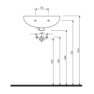 Умивальник меблевий KOLO Solo 40