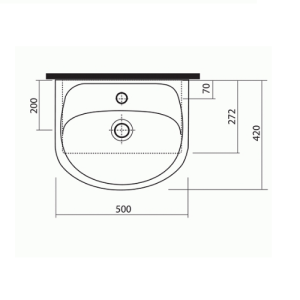 Умивальник меблевий KOLO Solo 50 Умивальник меблевий KOLO Solo 50