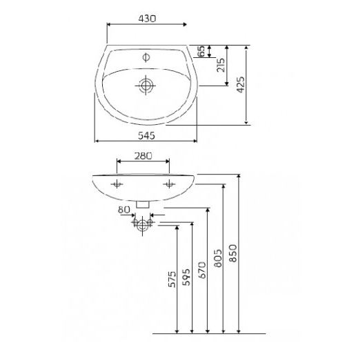 Умывальник KOLO Idol 55