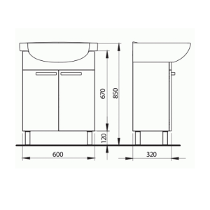 KOLO Шкафчик FREJA под умывальник 65 см KOLO Шкафчик FREJA под умывальник 65 см