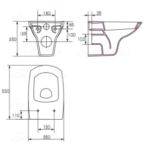 Cersanit CARINA Унитаз подвесной Cersanit CARINA Унитаз подвесной