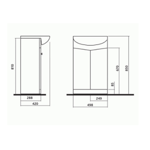 KOLO Nova Шафка під умивальник 50 см