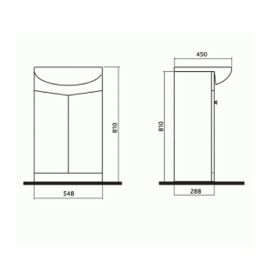 KOLO Nova Шкафчик под умывальник 55 см