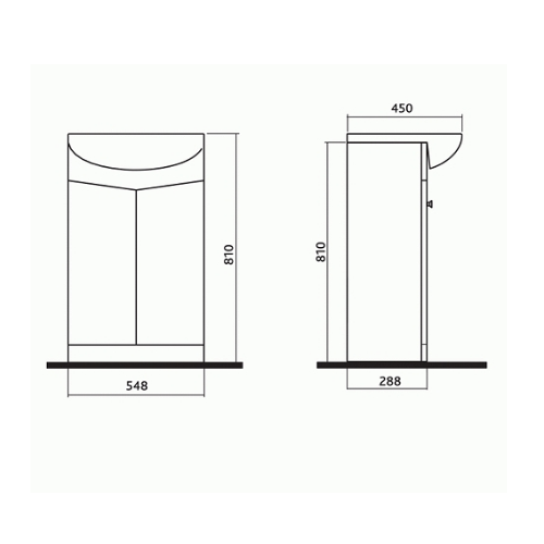KOLO Nova Шкафчик под умывальник 55 см